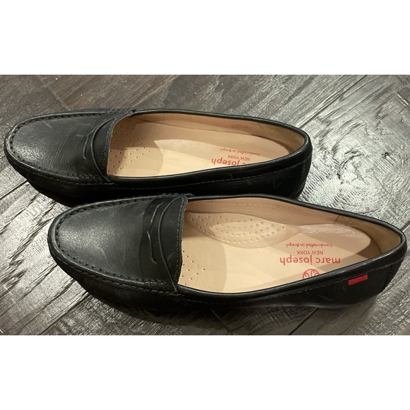 Marc Joseph New York Shoes - Marc Joseph‎ New York Womens Size 8 1/2 Lexington Loafer Flats Black Leather